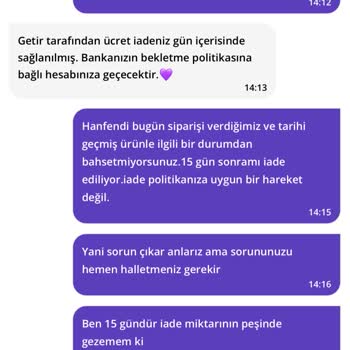 Getir'den Ürün Teslimatı Ve İade Sorunu