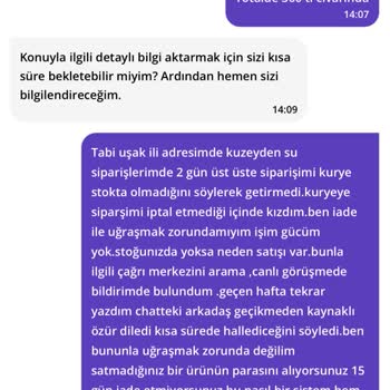 Getir'den Ürün Teslimatı Ve İade Sorunu
