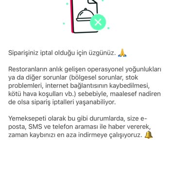 Gece Açık Görünen İşletmenin Sipariş İptal Sorunu