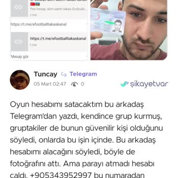 Çalınan Hesap Ve İade Talebi