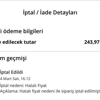 Hatalı Fiyat Politikası Mağduriyeti