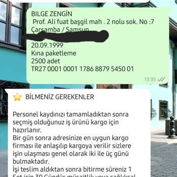Evde Paketleme İşinde Kişisel Bilgilerimin Güvenliği Konusunda Endişeliyim