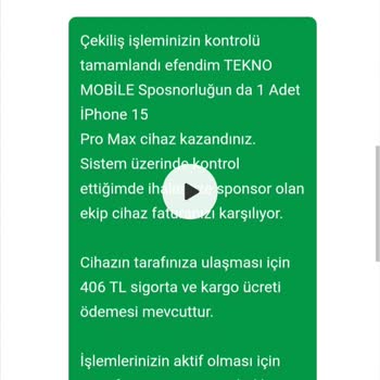 Yanıltıcı Ödül Mesajıyla Karşılaşılan Olumsuz Deneyim