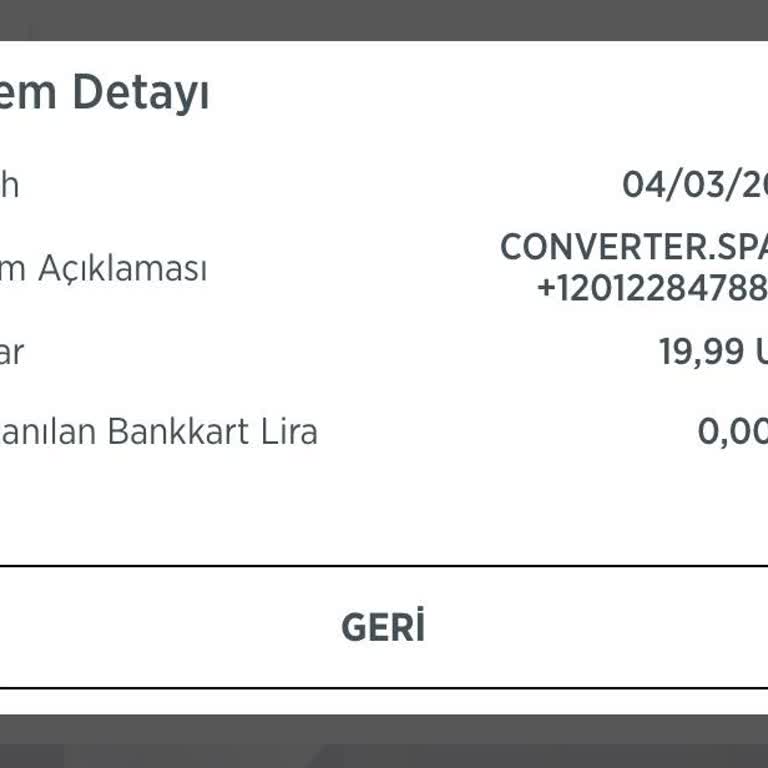 Habersiz Yapılan İşlem Ve İade Talebi
