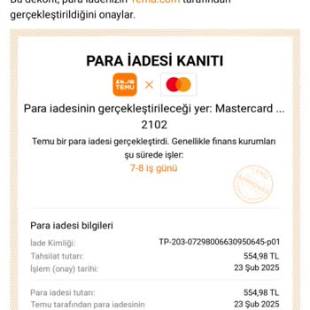 Yanlış Sipariş İptali Sonrası İade Sorunu