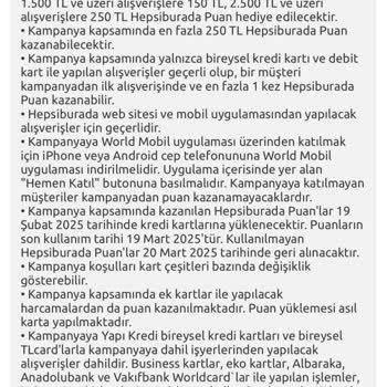 Kazanılmış Puanların İadesi Yapılmıyor