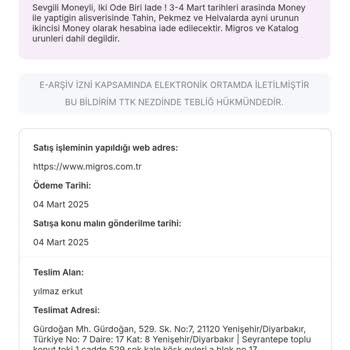 Eksik Teslimat Ve İletişim Sorunları: Migros'tan Beklenmeyen Deneyim