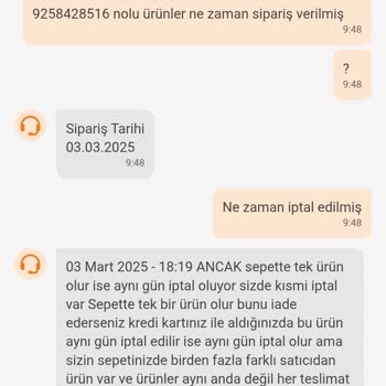 İptal Edilen Siparişlerin Ücreti Hemen İade Edilmedi