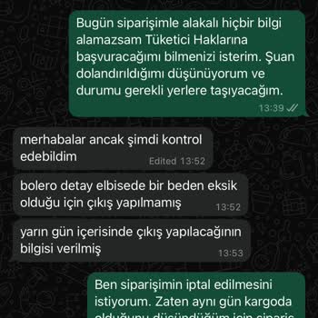 Swess.com'da Sipariş Sorunu Ve İletişimsizlik