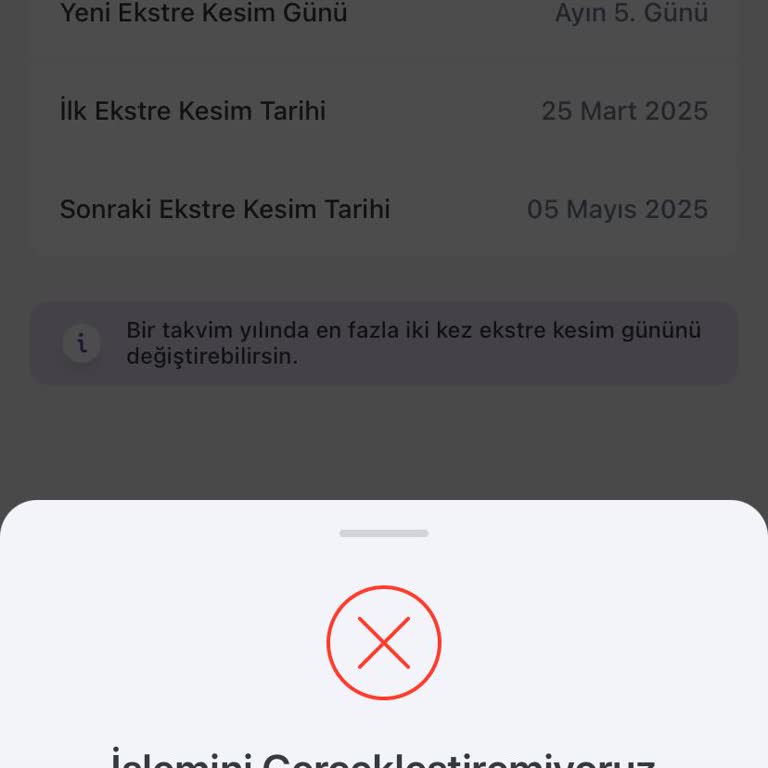 Ekstre Kesim Günü Değiştirme Sorunu