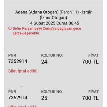 Haksız Bilet İptali Ve Eksik İade