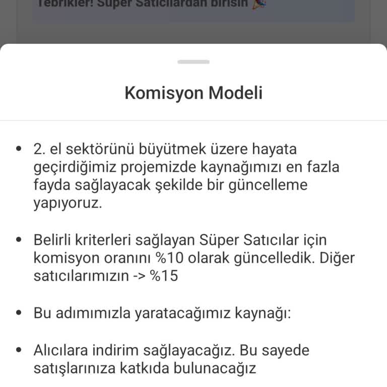 Dolap'ta Komisyon Artışı Şoku