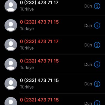 02324737115 Sürekli Aramalarla Gelen Rahatsızlık