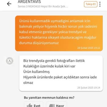 Trendyol'dan Gelen Hediye Kulaklık İade Sorunu