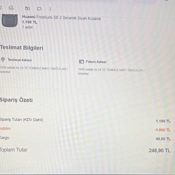 Ödeme Sorunu Ve Sipariş İptali