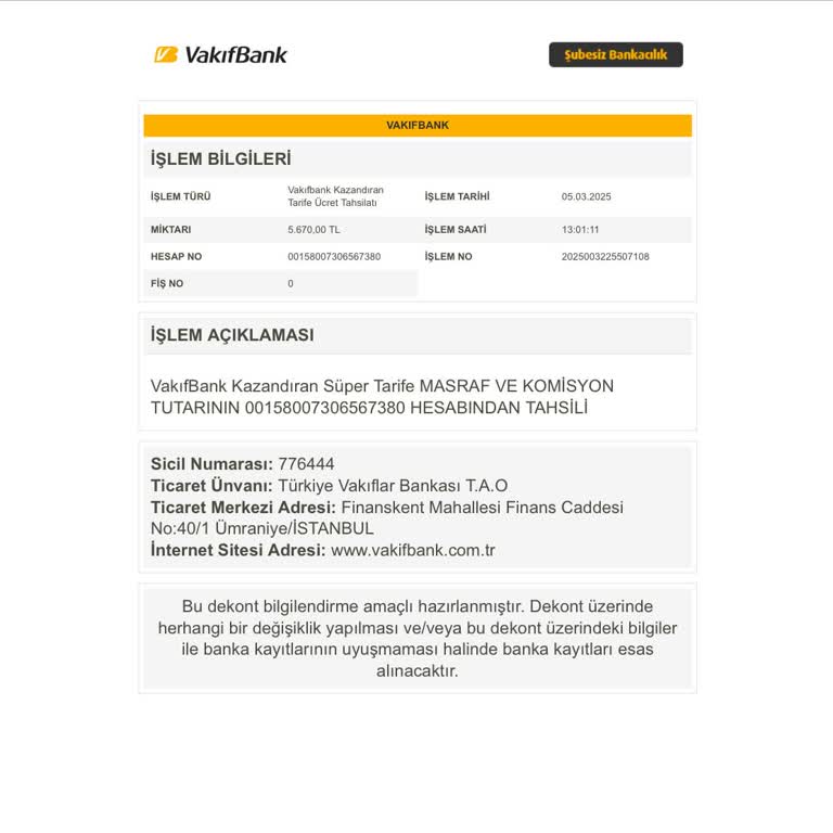 VakıfBank Konut Kredisi Ücret Kesintisi Sorunu