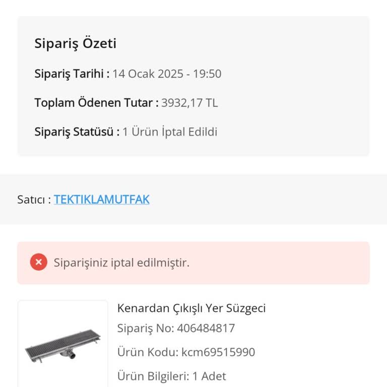 Çiçek Sepeti'nde Sipariş Teslim Edilmedi Ve İade Sorunu