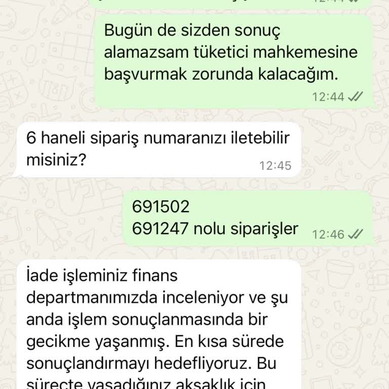 İade Sürecinde İletişimsizlik Ve Çözüm Bulunamaması