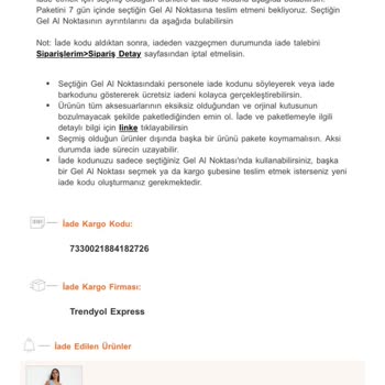 Trendyol İade Kodları Ve Kayıp Kargo Sorunu