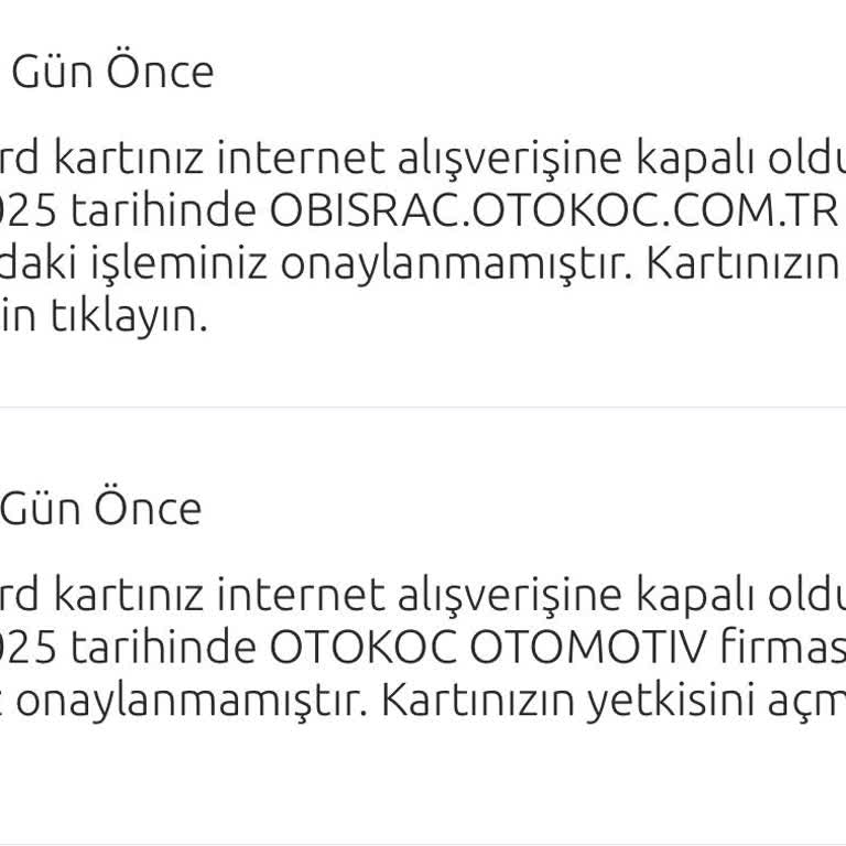 Sanal Karttan İzinsiz Çekim Girişimi