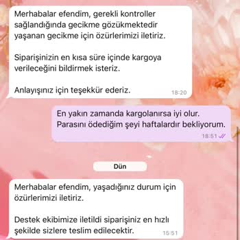 Siparişim Kargoya Verilmedi Ve İletişim Sorunları Yaşıyorum