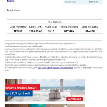 THY Uçuş Saatini Değiştirdi Yolcu Mağdur Oldu