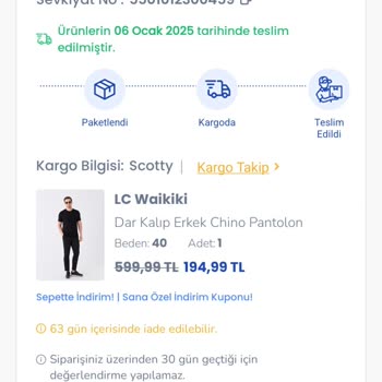 LC Waikiki'den Aldığım Pantolonun Kalitesizliği Ve İade Sorunu