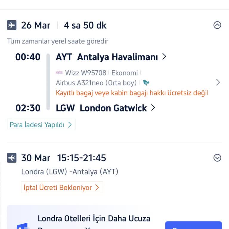 Trip.com keine Rückerstattung für storniertes Wizz Air-Ticket