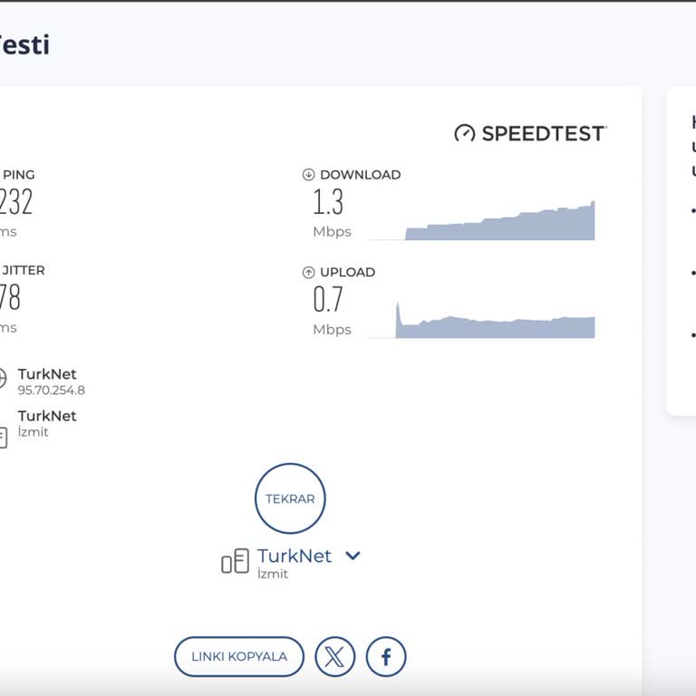 TurkNet Hız Vaadini Yerine Getirmiyor