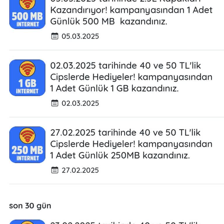 Yüklenen İnternet Paketleri Hala Aktif Edilmedi