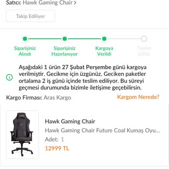 Kargoda Kaybolan Koltuk Ve İletişimsizlik Sorunu