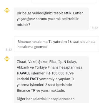 Binance TR'de Kayıp Para Transferi Sorunu