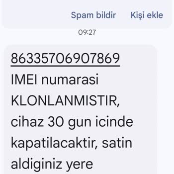 IMEI Klonlama Sorunu: Güvenilir Satıcıdan Alınan Cihazda Büyük Hayal Kırıklığı