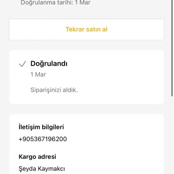 Kuyruk Yağı Kremi Siparişinde İletişim Sorunu