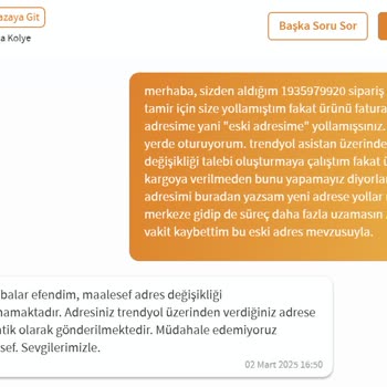 Adres Değişikliği Kabusu: Trendyol'un Müşteri Hizmetleri Yetersizliği