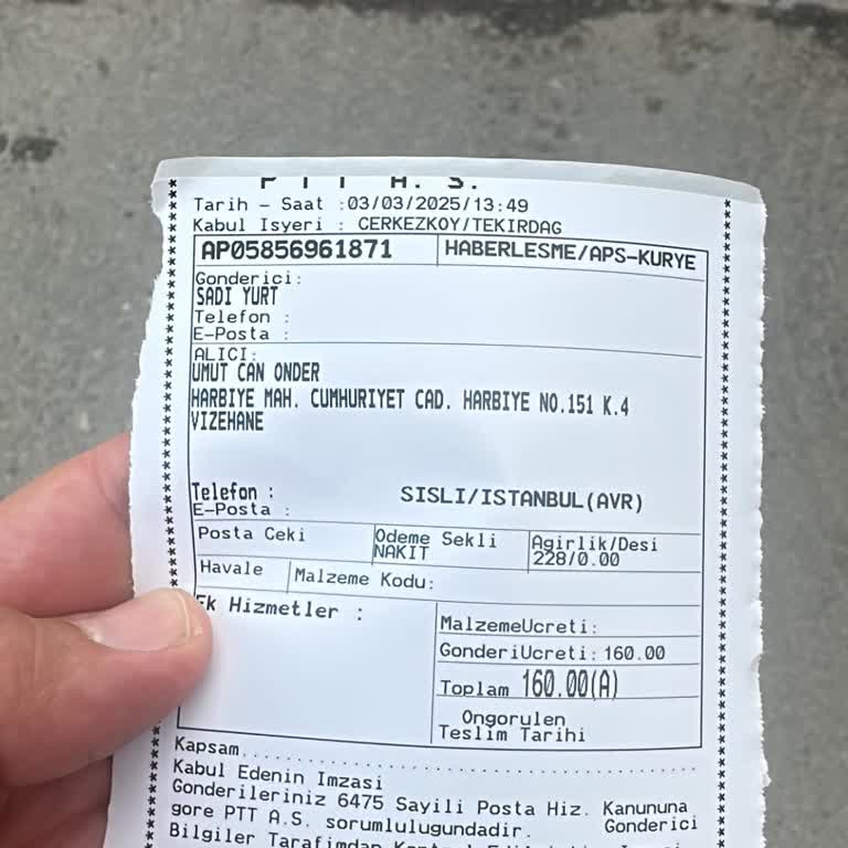 APS Kurye Hizmeti Teslimat Sorunu Ve Bilgilendirme Eksikliği