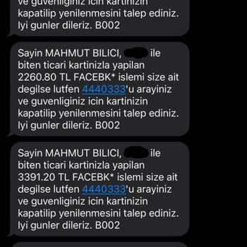 Kredi Kartımdan Bilgim Dışında Yüksek Miktarda Çekim Yapıldı