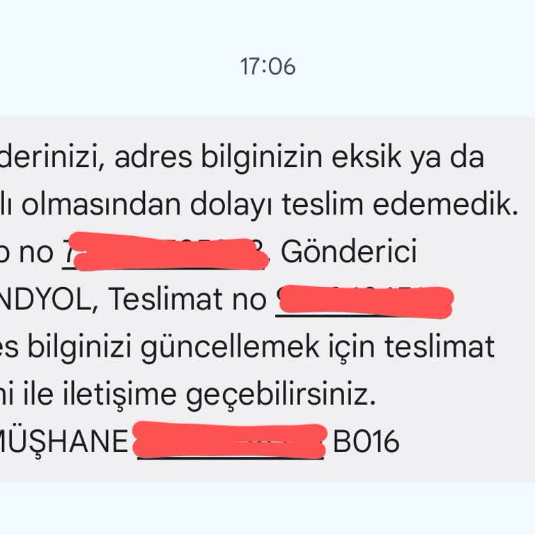 Adres Hatası Yüzünden Teslim Edilemeyen Kargo