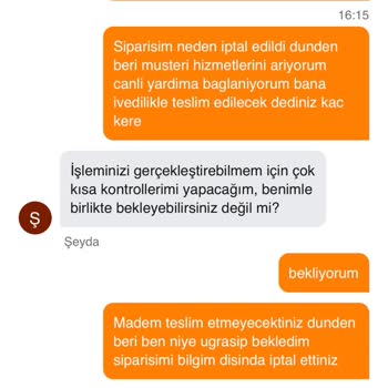 Teslim Edilmeyen Sipariş Ve İletişim Sorunlarıyla Hayal Kırıklığı