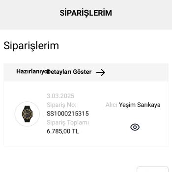 Eksik Parçalı Saat Gönderimi