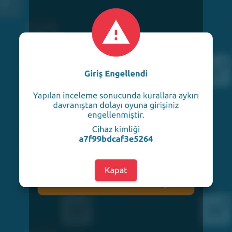 Kelimelik Oyunu Ban Sorunu: IMEI Değişikliği Sonrası Erişim Engeli