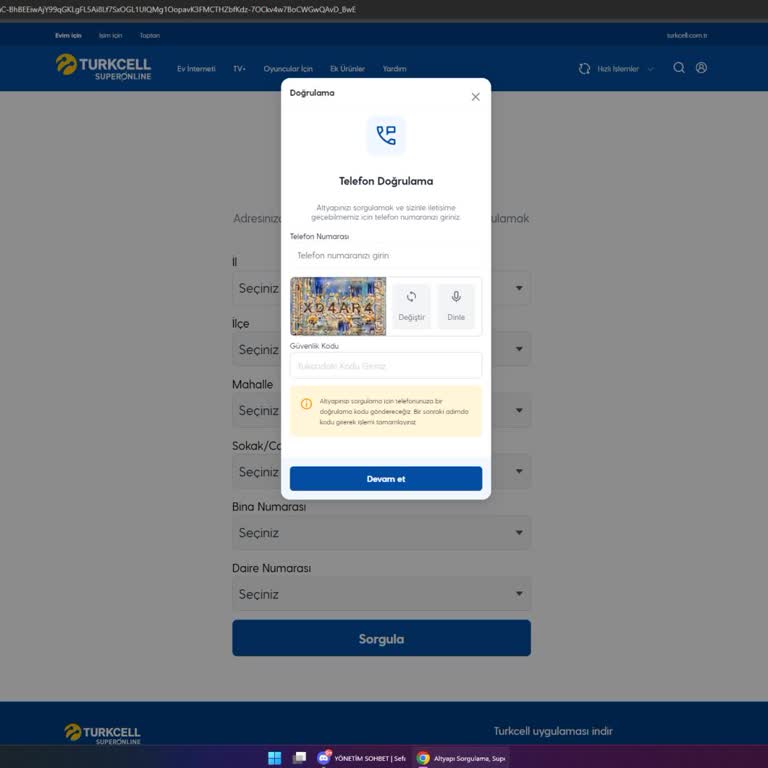 Superonline Altyapı Sorgulamada Gereksiz Kişisel Bilgi Talebi