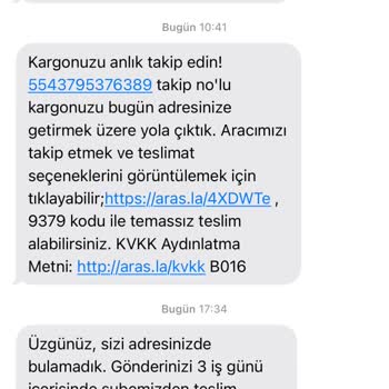 Kargo Teslimatında Yaşanan Sorun Ve Yanıltıcı Mesaj