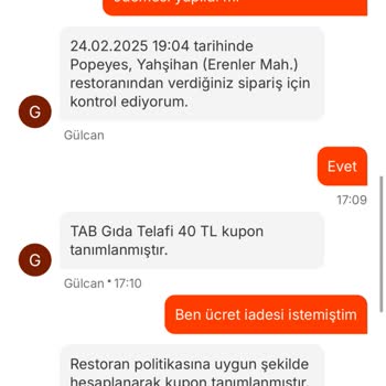Eksik Ürün Ve İade Sorunu: Popeyes Siparişimde Yaşadıklarım