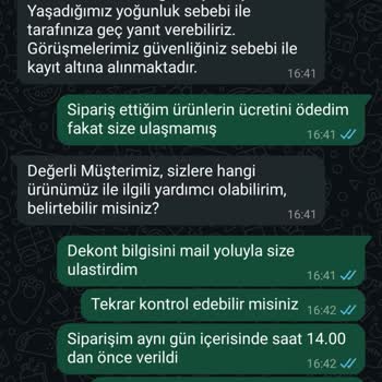 Ürün Teslim Edilmedi Ve Müşteri Hizmetleri Yanıt Vermiyor