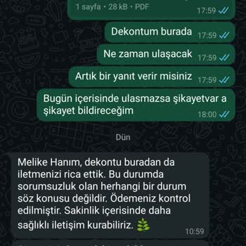 Ürün Teslim Edilmedi Ve Müşteri Hizmetleri Yanıt Vermiyor