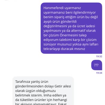 Getir Uygulamasında Soğuk Ve Yanlış Sipariş Mağduriyeti