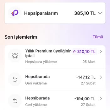 Hepsiburada Premium Üyelik Ücreti İadesi Sorunu