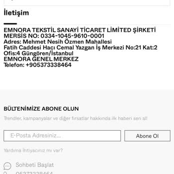 Emnora Firmasıyla Yaşanan İade Ve İletişim Sorunları