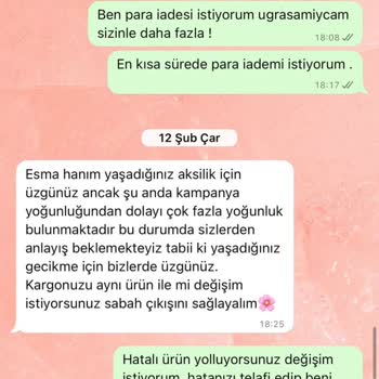 Emnora Firmasıyla Yaşanan İade Ve İletişim Sorunları